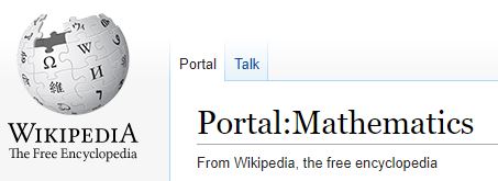 Wikipedia Maths Portal logo