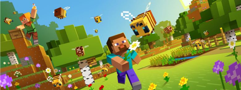 Image of man running in Minecraft