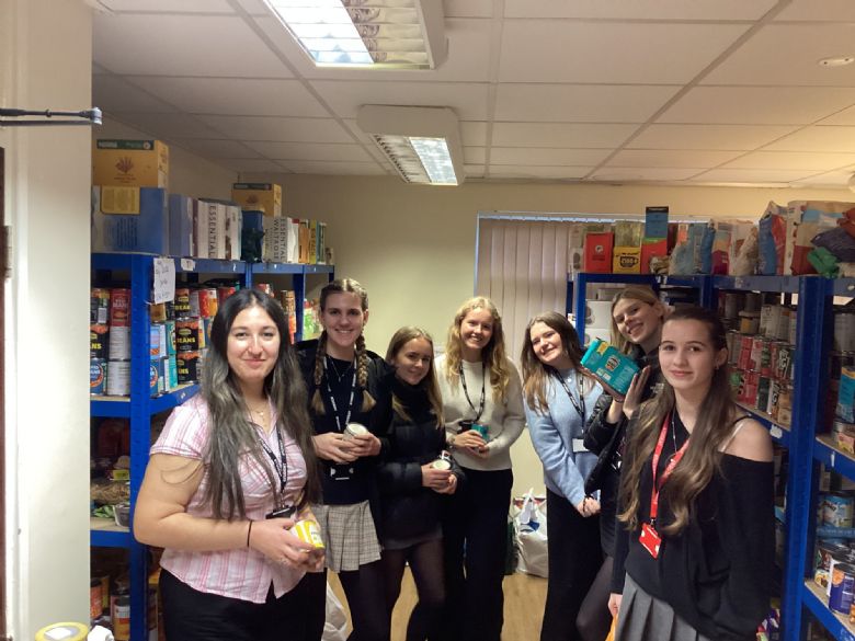 Students at the Food Bank