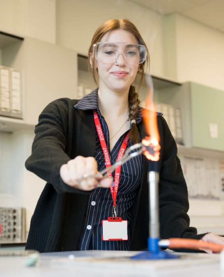 Girl bruning magnesium